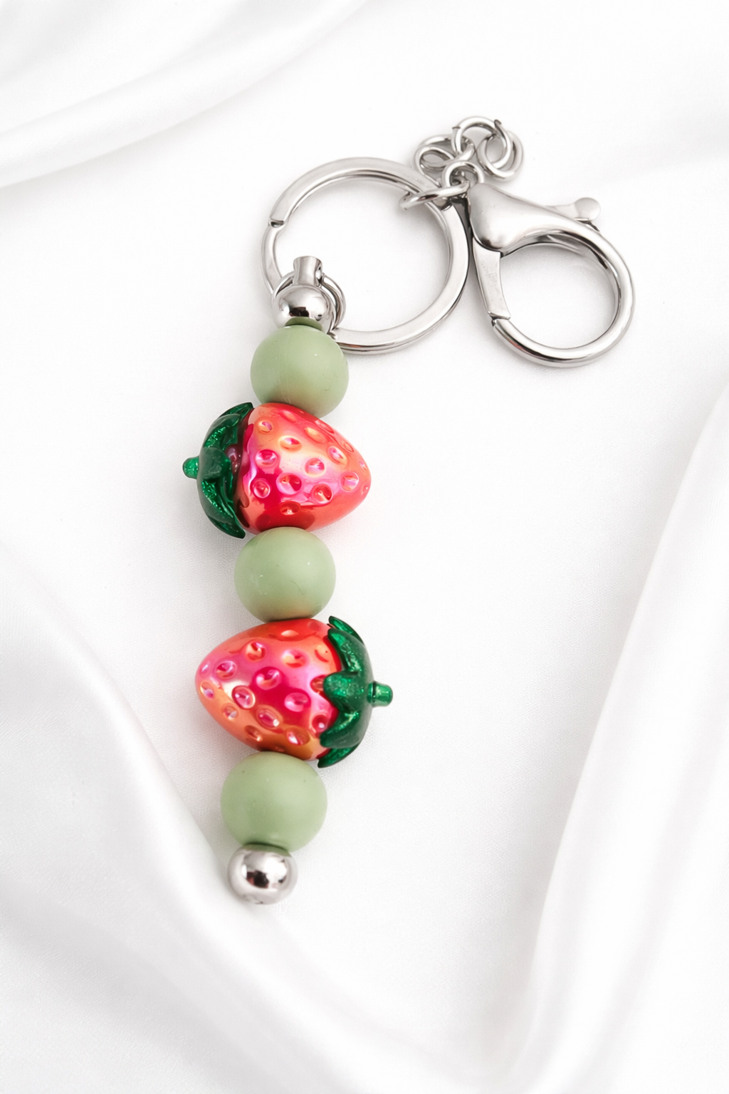 Handgemaakte Sleutelhanger Aardbei