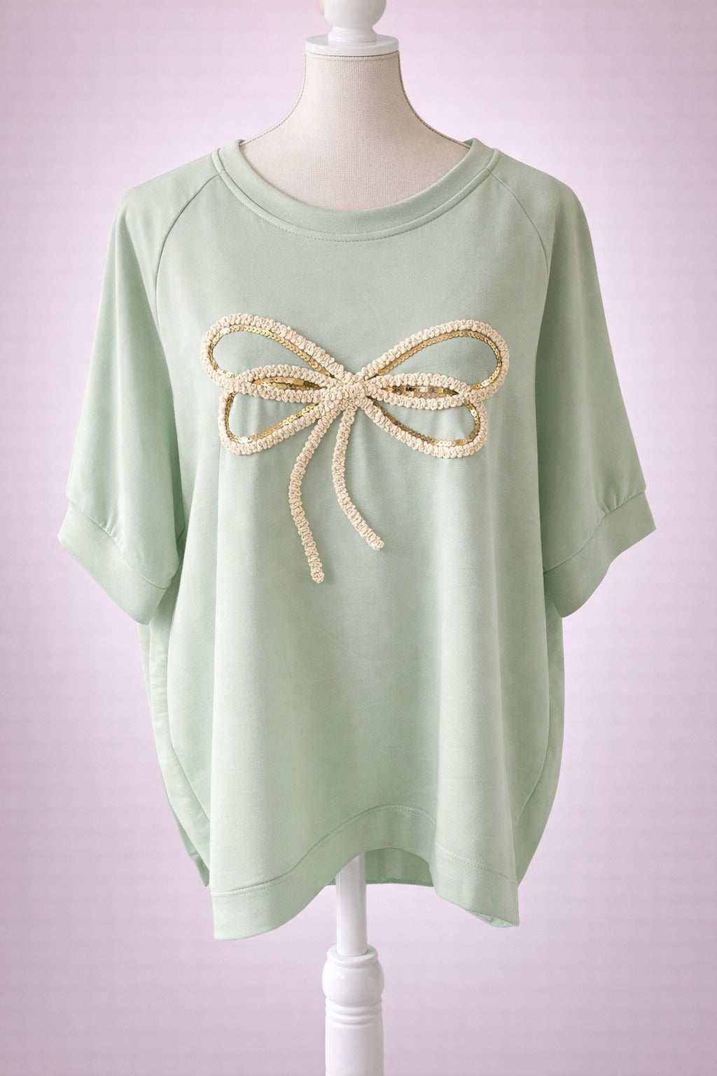 💚 Top met Strikdetail - Pastelgroen